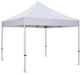 GAZEBO MATTHEW-AL  FOLDABLE-ALUMINUM FRAME IN SILVER-WHITE SHADE 3x3x3,43Hm