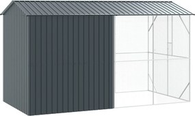 vidaXL Κλουβί Πουλιών Ανθρακί 430 x 208 x 247 εκ