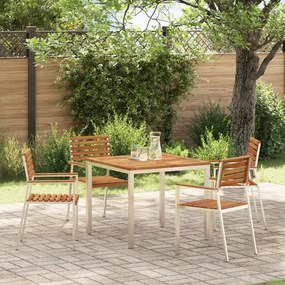 vidaXL Εξωτερικό Τραπέζι Φαγητού 90x90x74.5 εκ. Μασίφ ξύλο ακακίας