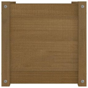 vidaXL Ζαρντινιέρες 2 τεμ. Μελί 40 x 40 x 40 εκ. από Μασίφ Ξύλο Πεύκου