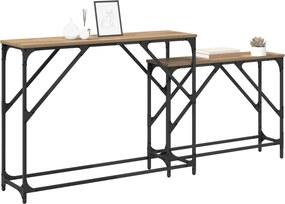 vidaXL Τραπέζι κονσόλας 2 τμχ. Artisan Oak 100 x 28 x 75 εκ.