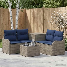 vidaXL Σετ Καναπέ 6 τμχ. Γκρι και Navy Blue 55 x 55 x 37 εκ