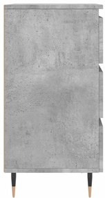vidaXL Κομοδίνα 2 τεμ. Γκρι Σκυρ. 40x35x69 εκ. από Επεξεργασμένο Ξύλο