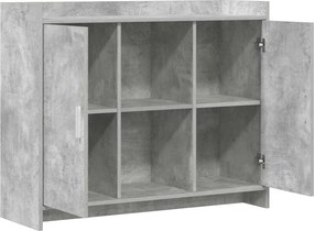 vidaXL Πλαϊνό γραφείο Concrete Grey 98,5 x 33 x 80 εκ