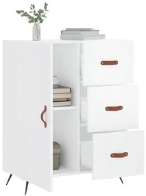 vidaXL Ντουλάπι Γυαλιστερό Λευκό 69,5x34x90 εκ. Επεξεργασμένο Ξύλο