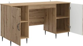 vidaXL Γραφείο Artisan Δρυς 142,5 x 50 x 75 εκ. Επεξεργασμένο Ξύλο