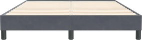 vidaXL Box Spring Κρεβάτι χωρίς στρώμα Σκούρο γκρι Βελούδινο