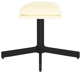 vidaXL Υποπόδιο Κρεμ 60x60x36 εκ. από Συνθετικό Δέρμα
