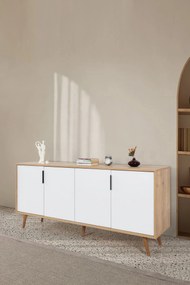 Κονσόλα Sapphire Δρυς / Λευκό PROBRE 180x44x18
