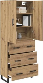 vidaXL Highboard 2 pcs Artisan Oak 69,5 x 34 x 180 εκ.