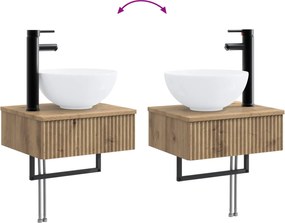 vidaXL Νιπτήρας Τοίχου Artisan Δρυς 40 x 35 x 39 εκ.