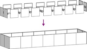 vidaXL Ζαρντινιέρα Ανθρακί 280x80x40 εκ. από Χάλυβα