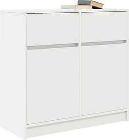 vidaXL Συρταριέρα με Συρτάρια Λευκή 80x34x76 εκ. από Επεξ. Ξύλο
