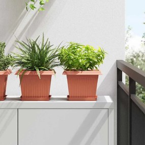 vidaXL Γλάστρες φυτών 24 τμχ. Κεραμιδί Πλαστικό