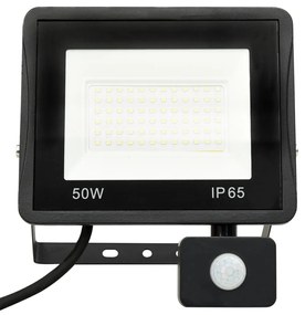 vidaXL Προβολέας LED με Αισθητήρα Θερμό Λευκό 50 W
