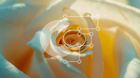 Intra Συλλεκτικό Ξύλινο Παζλ Plywood 4mm - Χρυσή βέρα σε λευκό τριαντάφυλλο Σε Ξύλινο Κουτί - Διαστάσεις Puzzle: 10x10 cm – 25 κομμάτια