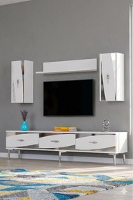 Stewehome Σετ μοντέρνας σύνθεσης τηλεόρασης με ράφι 180x30x41 cm