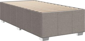 vidaXL Κρεβάτι Boxspring με Στρώμα Taupe 80x200 εκ. Υφασμάτινο