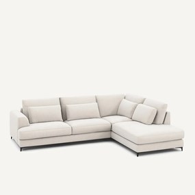 Γωνιακός καναπές-κρεβάτι, δεξιός, βελούδο chenille, Marsile