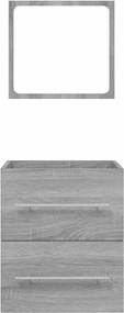 vidaXL Ντουλάπι Μπάνιου με Καθρέφτη Γκρι Sonoma 41x38,5x48 εκ.