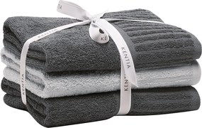 Πετσέτες Προσώπου (Σετ 3τμχ) Kentia Versus Vance 360gsm Γκρι