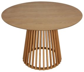 Τραπέζι Domonic φυσικό Φ120x75εκ Υλικό: CLIPBOARD WITH PAPER WOOD 260-000015