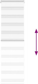vidaXL Ζέβρα τυφλή Λευκό Πλάτος υφάσματος 40,9 εκ. Πολυεστέρας