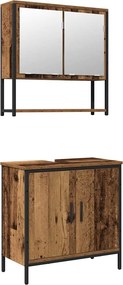 vidaXL Σετ Επίπλων Μπάνιου 2 τμχ. Καφέ 60 x 30 x 60 cm