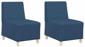 vidaXL Μοναδικός Καναπές χωρίς Χερούλια 2 pcs Μπλε 55 x 74 x 82 εκ.