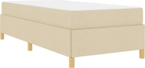 vidaXL Σκελετός Κρεβατιού Κρεμ 80 x 200 cm ύφασμα