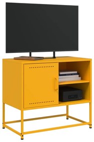 Έπιπλο Τηλεόρασης Μουσταρδί Κίτρινο 68x39x60,5 εκ. από Ατσάλι - Κίτρινο