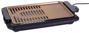 Ψησταριά Oliver Voltz OV51015O, 1500W, 42x27.5 cm, 2 ζώνες μαγειρέματος, Χωρίς καπνό, Αντικολλητική επίστρωση, Μαύρο/πορτοκαλί