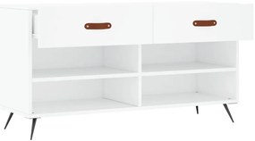 vidaXL Παπουτσοθήκη Λευκή 102 x 35 x 55 εκ. από Επεξεργασμένο Ξύλο