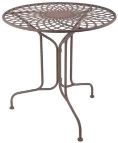 Esschert Design Τραπέζι με Ρετρό Αγγλικό Στιλ Μεταλλικό MF007 - Καφέ