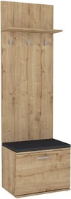 Έπιπλο εισόδου Track Megapap χρώμα sapphire oak 60x38,2x190εκ.