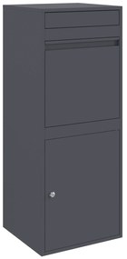 vidaXL Θυρίδα Πακέτων Ανθρακί 41 x 38 x 103 εκ Ατσάλι