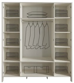 Ντουλάπα 4φυλλη  Inci Room NC-100 Gencecix