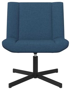 vidaXL Περιστρεφόμενη καρέκλα Μπλε 63 x 75 x 76 εκ ύφασμα