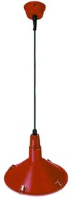 Φωτιστικό Οροφής Καμπάνα R020DL Φ250 Ε27 MAX 26W Red Aca Metal, Glass