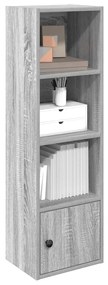 Βιβλιοθήκη Γκρι Sonoma 31x24x102 εκ. από Επεξεργασμένο Ξύλο