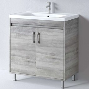 Έπιπλο Μπάνιου Πάγκος Με Νιπτήρα Savina S3BSA080CE0 80x46x83cm Cement Porcelain,Mdf