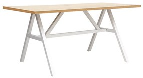 Table Alarick natural-white leg 160x90x76cm 160x90x76 εκ.