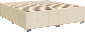 vidaXL Κρεβάτι Boxspring με Στρώμα Κρεμ 180x200 εκ. Υφασμάτινο