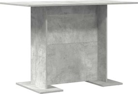 vidaXL Τραπεζαρία 110 x 60 x 75 cm Επεξεργασμένο Ξύλο Σκυρόδεμα Γκρι