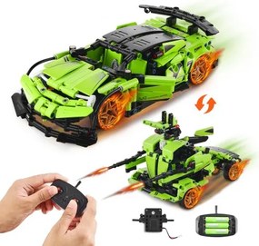 VEVOR STEM Building Toys for Kids 2 in 1 App &amp; Remote Control Car/Robot 461 PCS