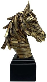 Διακοσμητική Φιγούρα Horse 279-225-310 20x11x33cm Gold-Black Πολυρεσίνη