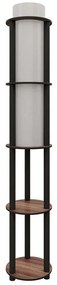 Φωτιστικό Δαπέδου Με Ραφάκια 666PTR1110 24x25x150cm 1xE27 40W Walnut Opviq