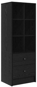 vidaXL Highboard Μαύρη δρυς 45.5 x 34 x 127 εκ Επεξεργασμένο ξύλο
