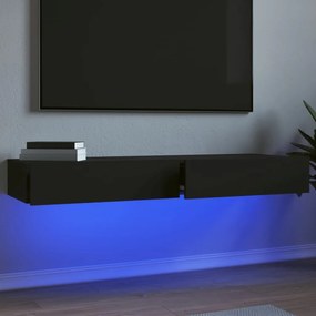 vidaXL Έπιπλα Τηλεόρασης με LED 2 τεμ. Μαύρο 60 x 35 x 15,5 εκ.