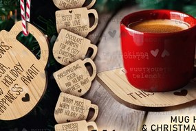 Intra απο ξύλο plywood 3mm-4mm πάχος Χριστουγεννιάτικες κούπες | Χριστουγεννιάτικη διακόσμηση Δίασταση 15x15 cm INTRAFABR-110411772